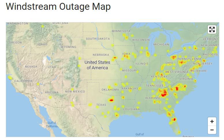 windstream outages map