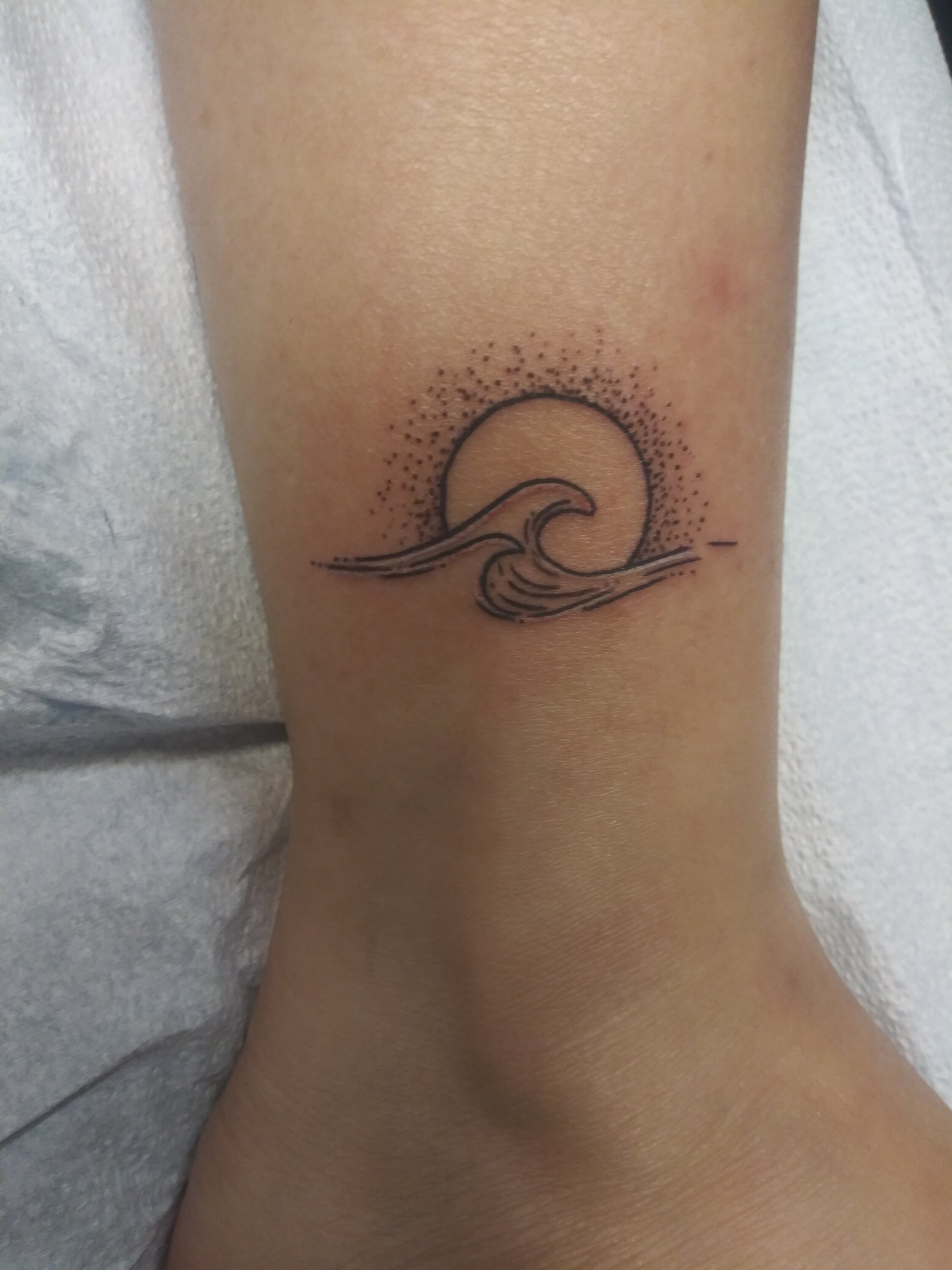 tattoo with waves