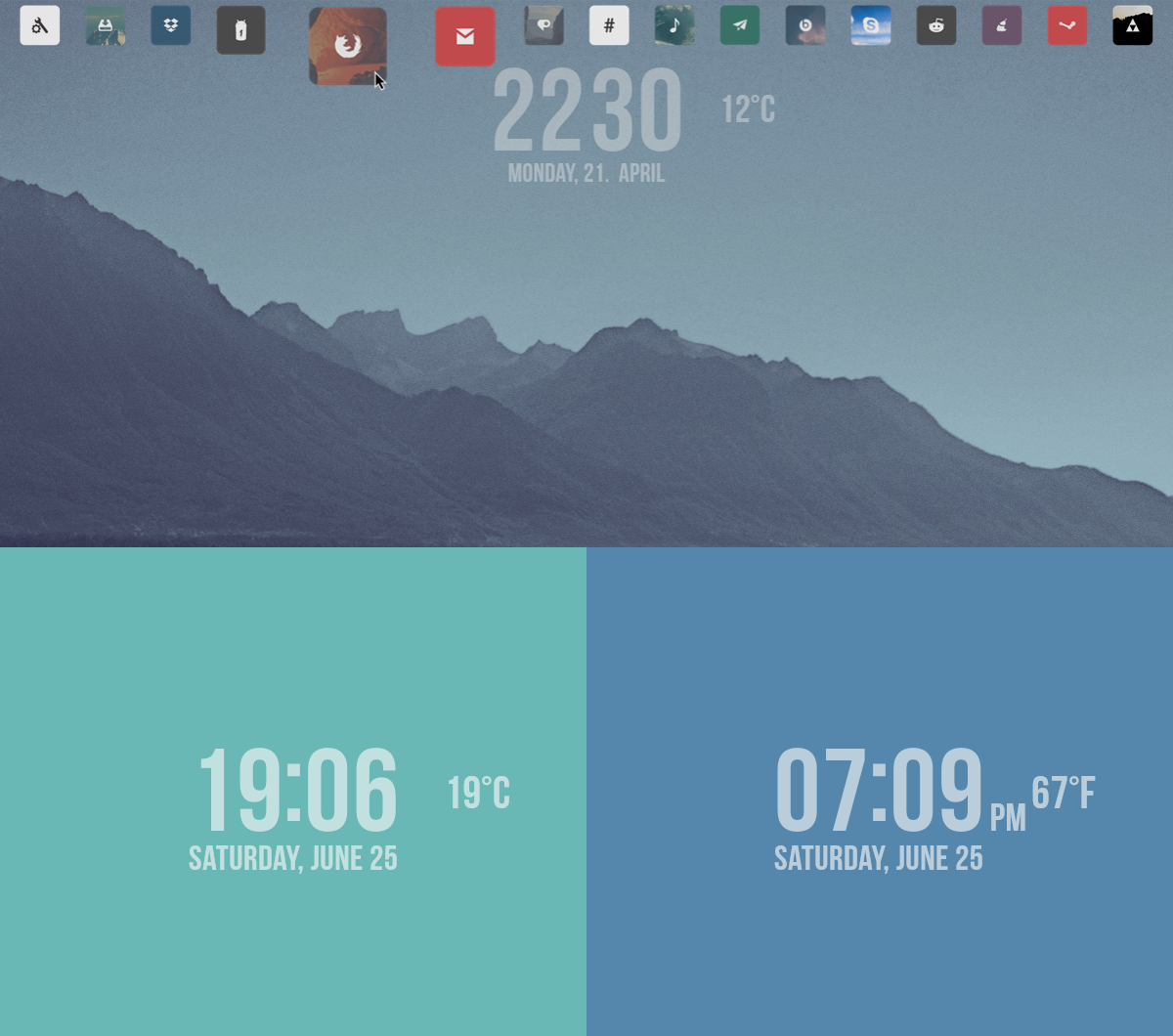 rainmeter minimalist skins