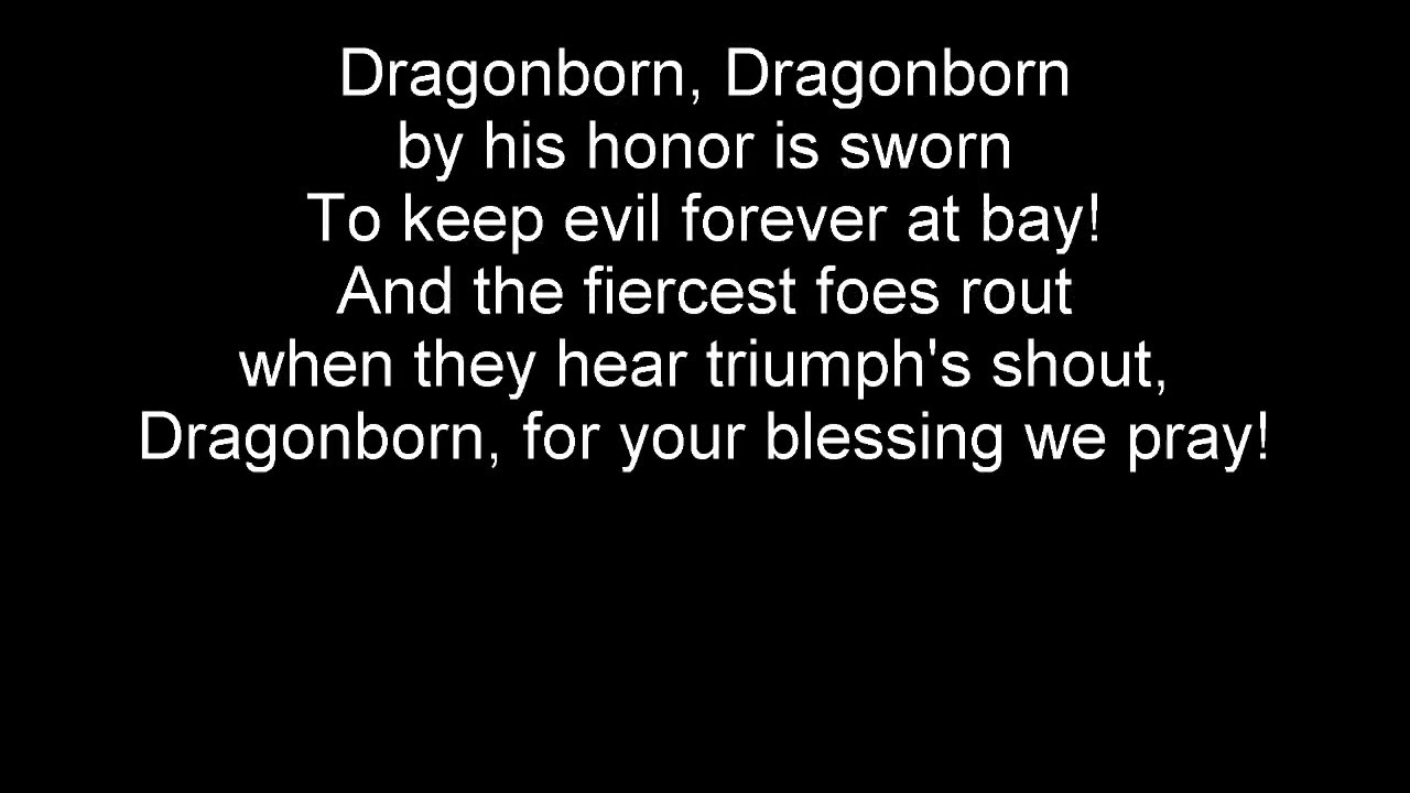 skyrim lyrics