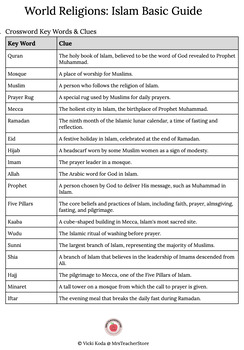 mosque leadership crossword