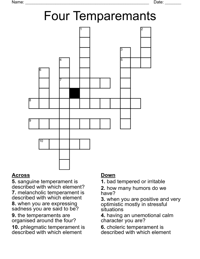 most bad tempered crossword