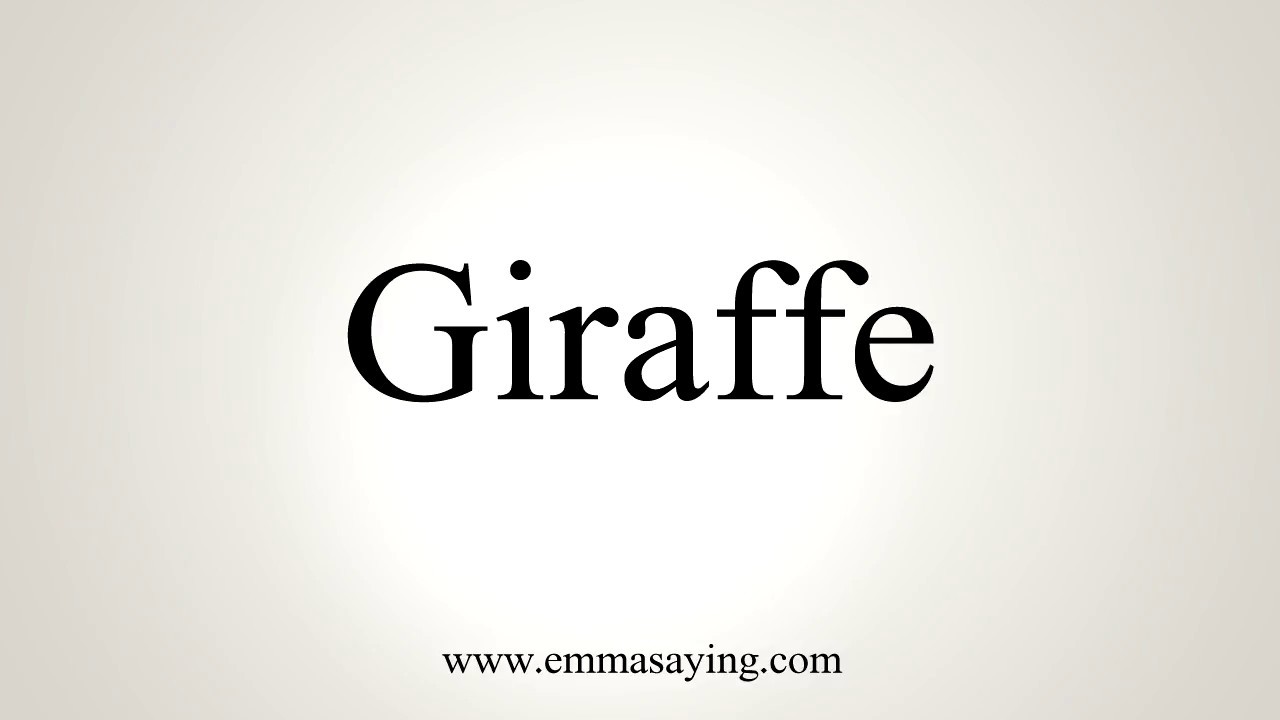 giraffe pronounce
