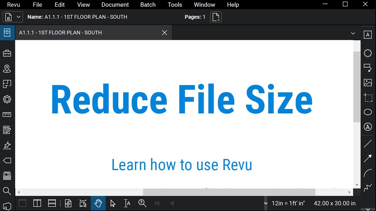 bluebeam reduce file size