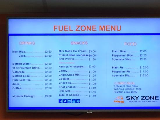 sky zone prices