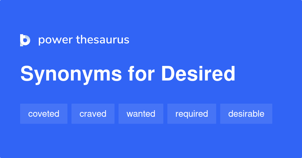 synonyms for desired