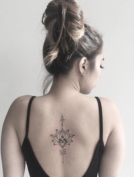 lotus back tattoo