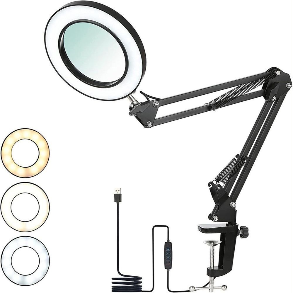 magnifying glass and light stand