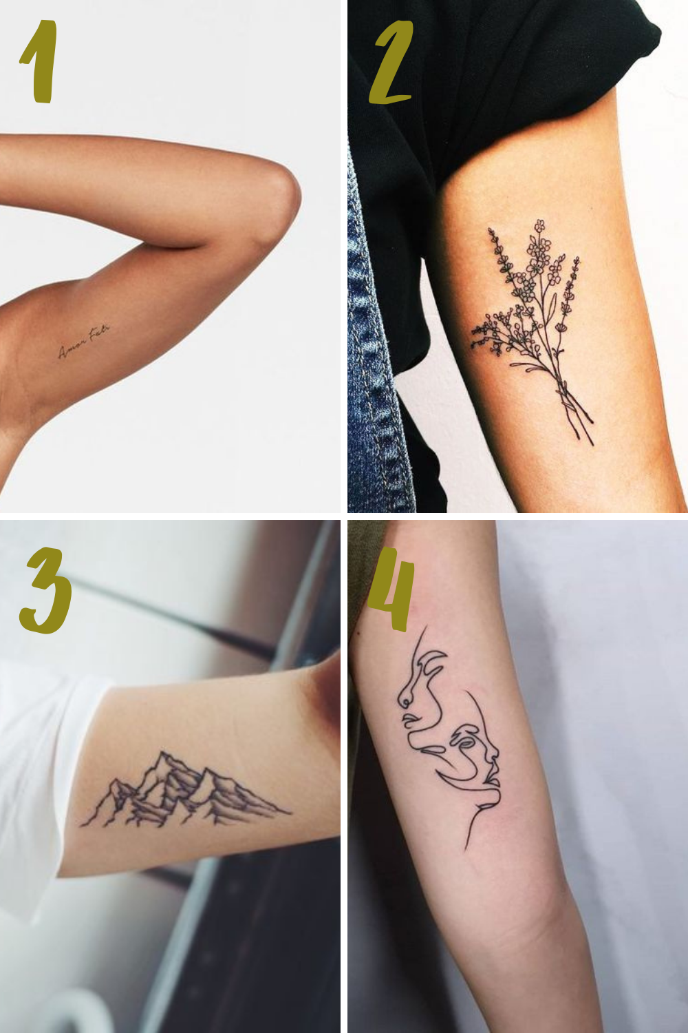 upper inner arm tattoos for females