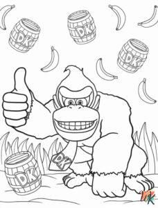 donkey kong coloring pages