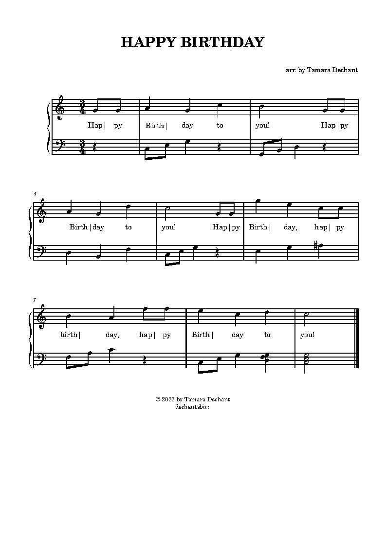 song sheet piano