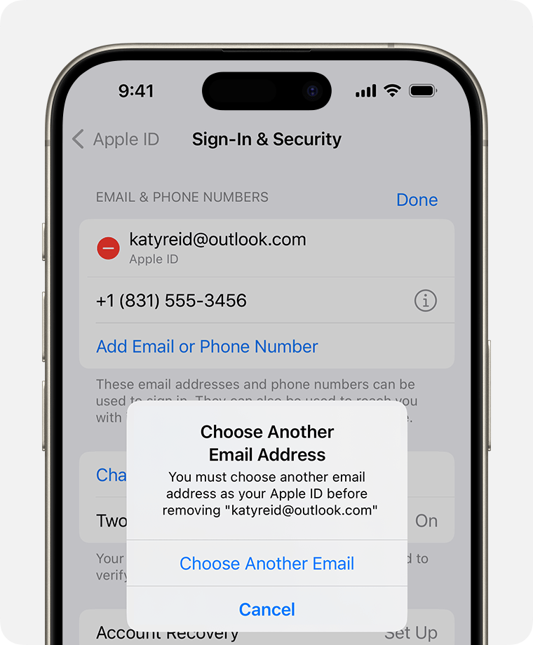 apple change apple id email