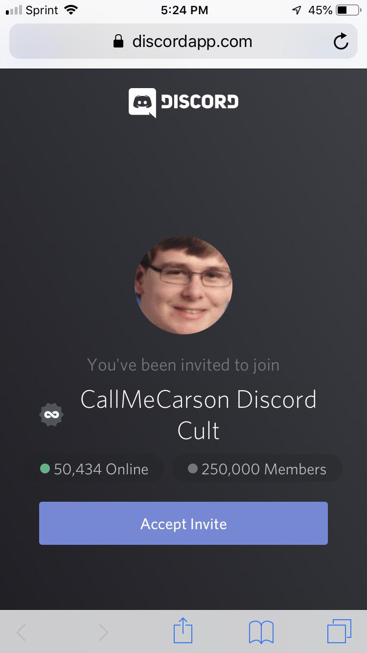 callmecarson discord server