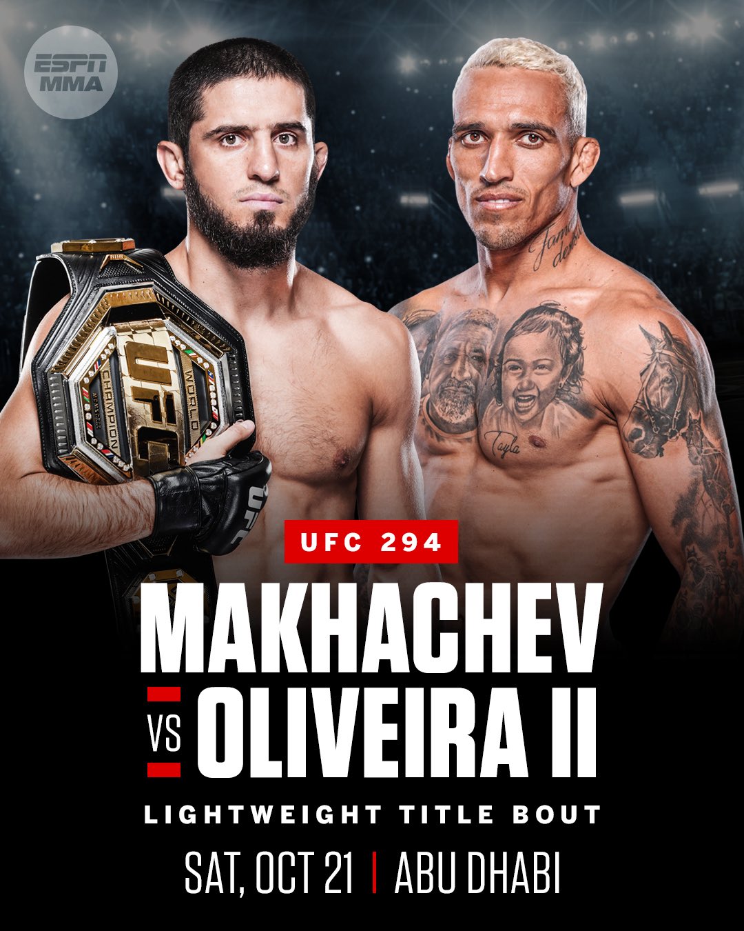 charles oliveira vs islam makhachev 2