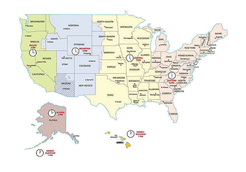 timezone california