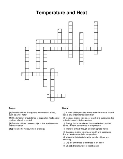 temperature scale crossword clue