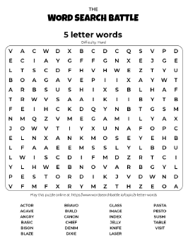 find 5 letter words
