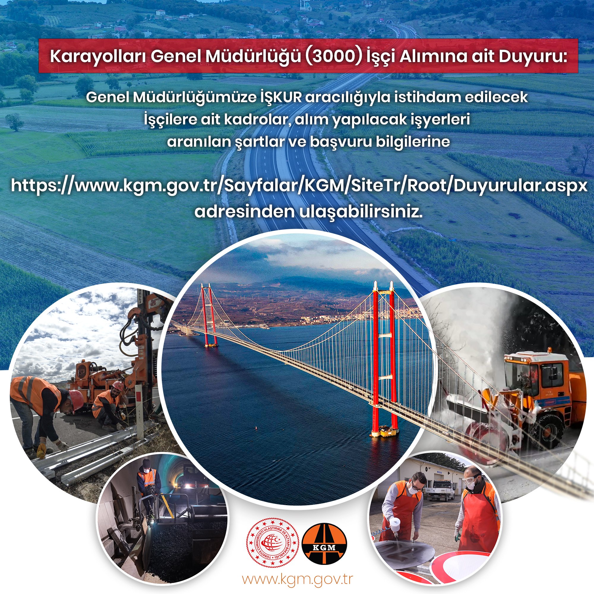 karayolları genel müdürlüğü duyurular