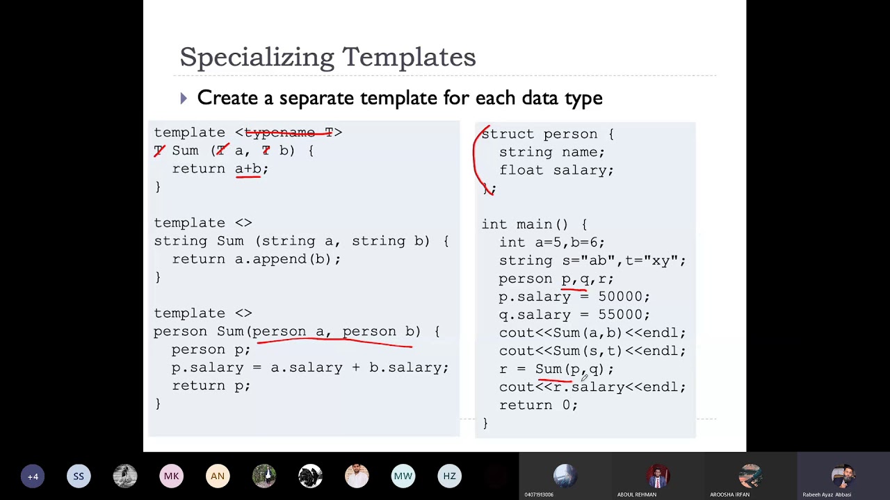 c++ template specialization