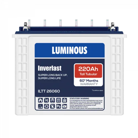 luminous 220 amp battery price