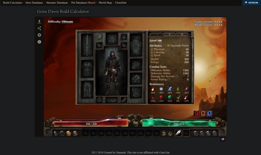 grim dawn calc