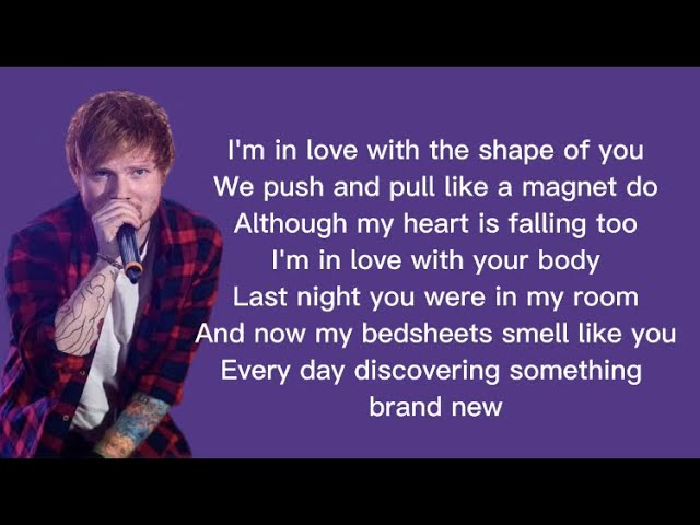 ed sheeran shape of you with lyrics