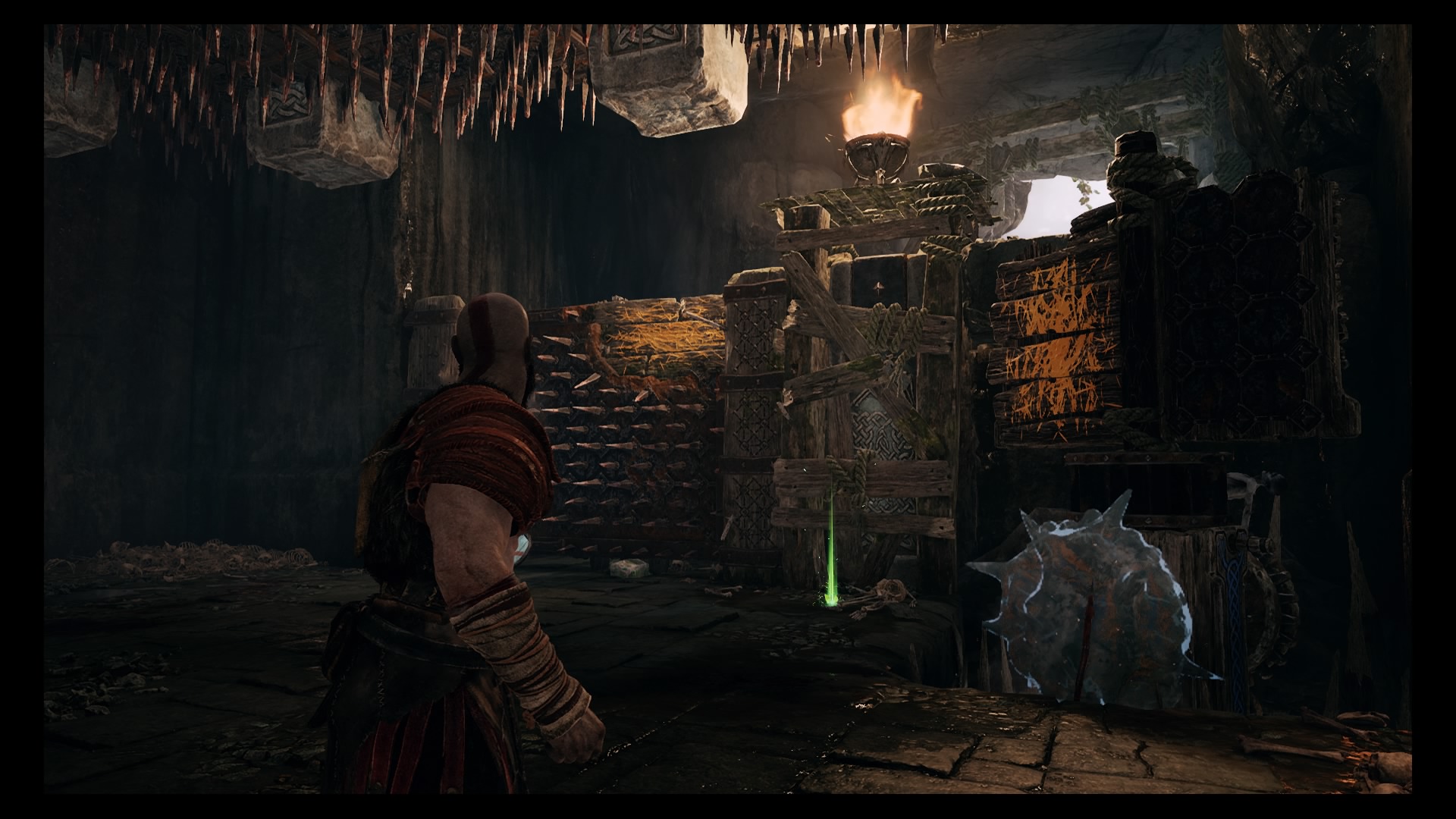 god of war 2 room with spikes