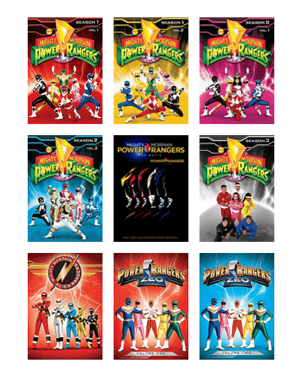 all power rangers tv shows