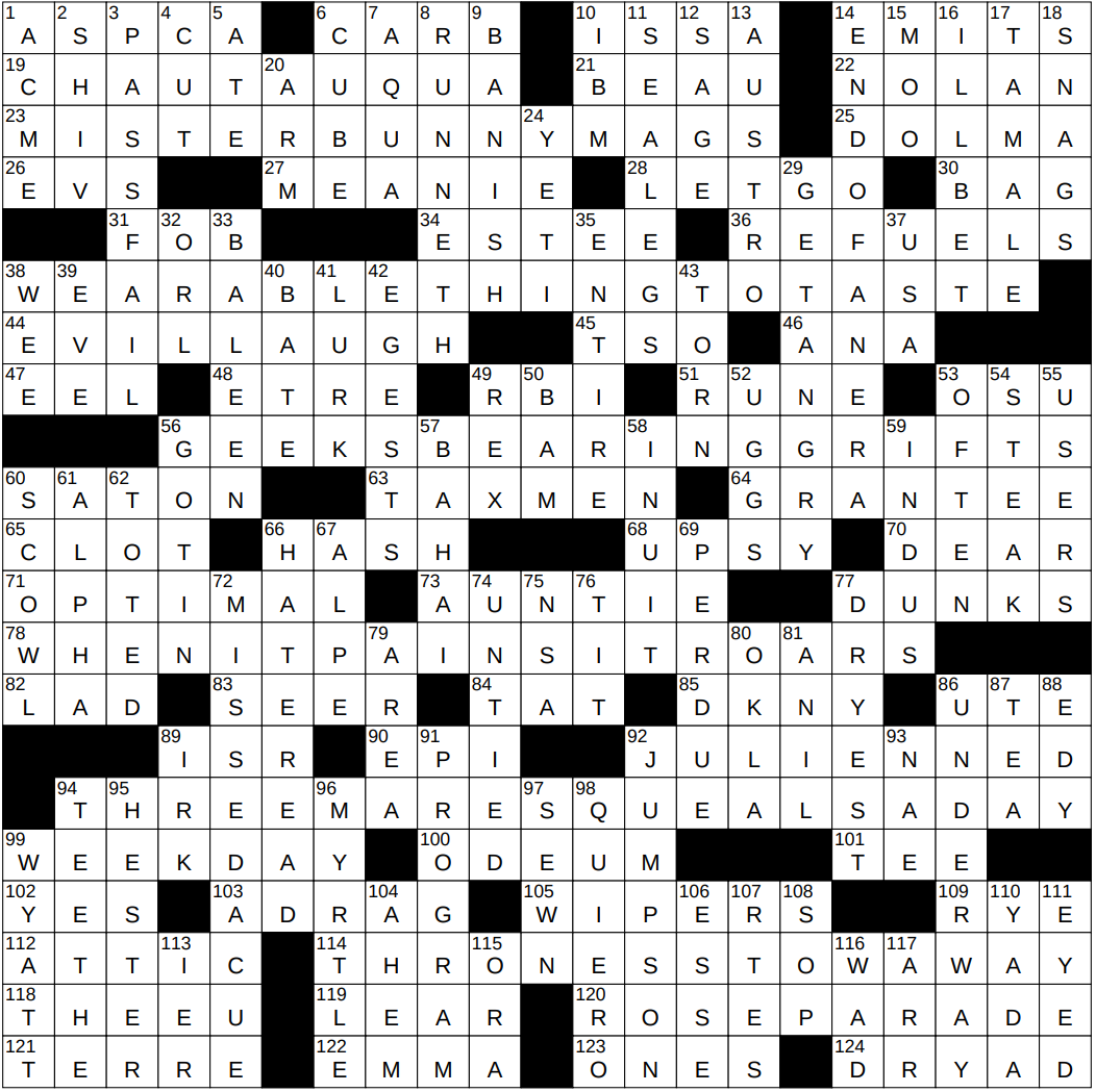 soothsayer crossword clue