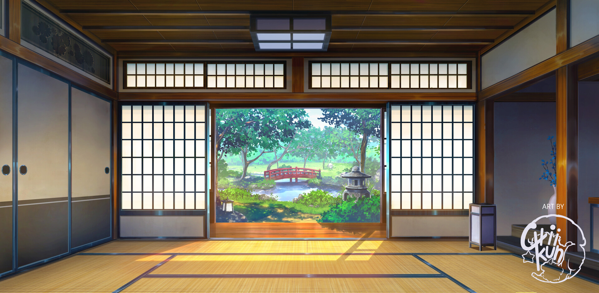 japanese house anime background