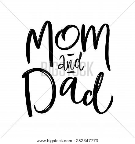 mom dad logo black and white