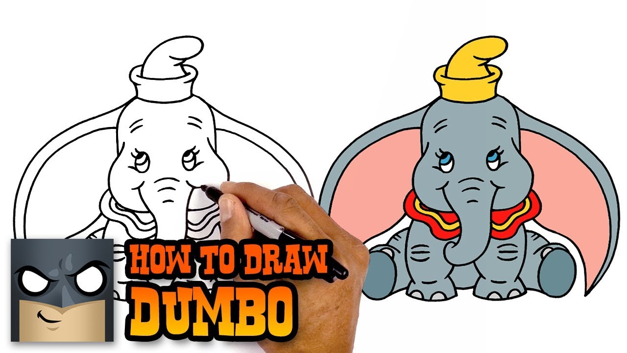 how to draw dumbo the elephant