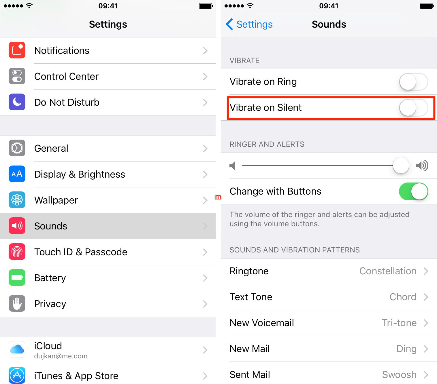 how to turn off vibrate on silent iphone