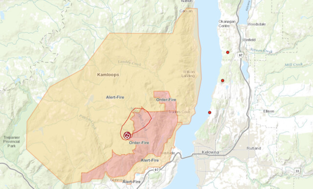 kelowna fire today map