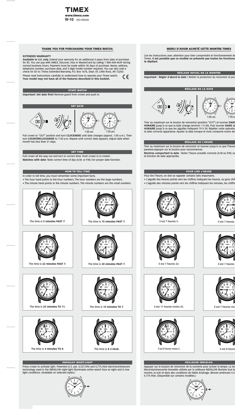 timex com manuals