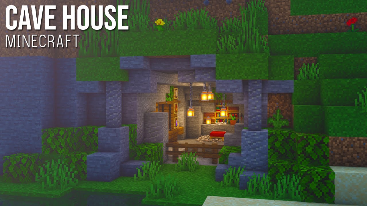 minecraft cave house