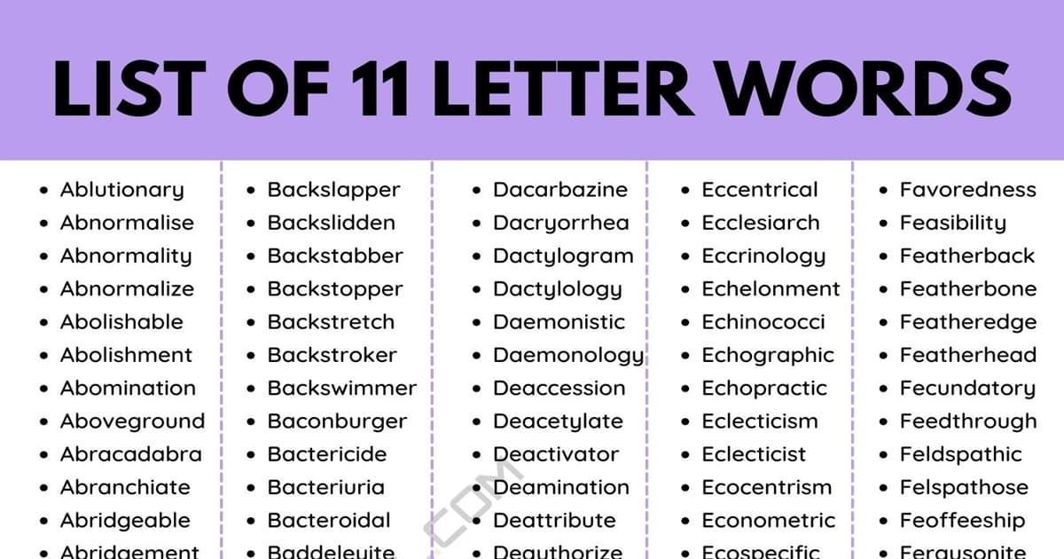 11 letter words beginning with in