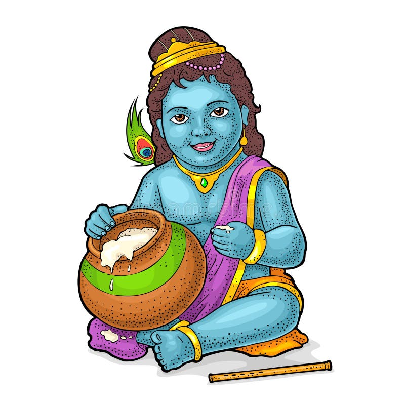 handmade poster on janmashtami