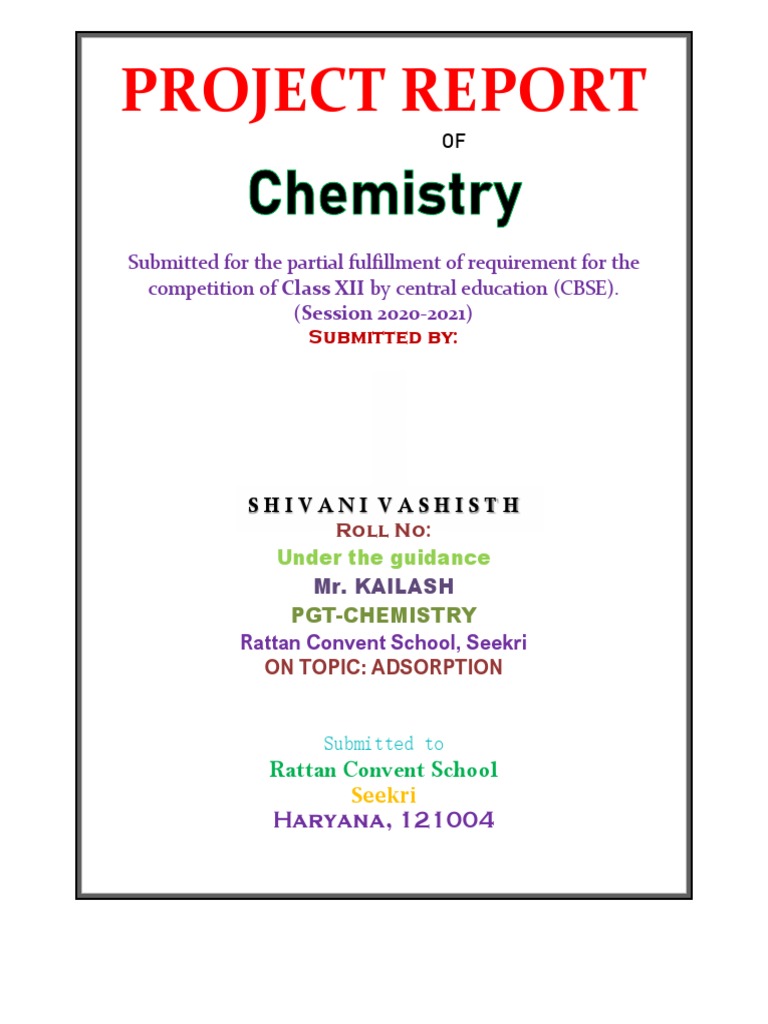 investigatory project in chemistry for class 12 cbse topics