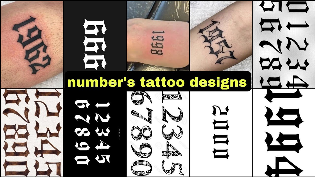 ideas for number tattoos