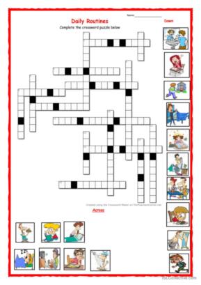 grammar crossword present simple