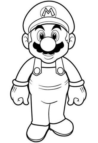 super mario colouring pages