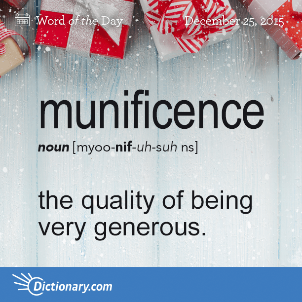 define munificent