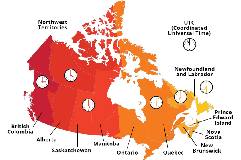 time zone for canada ontario