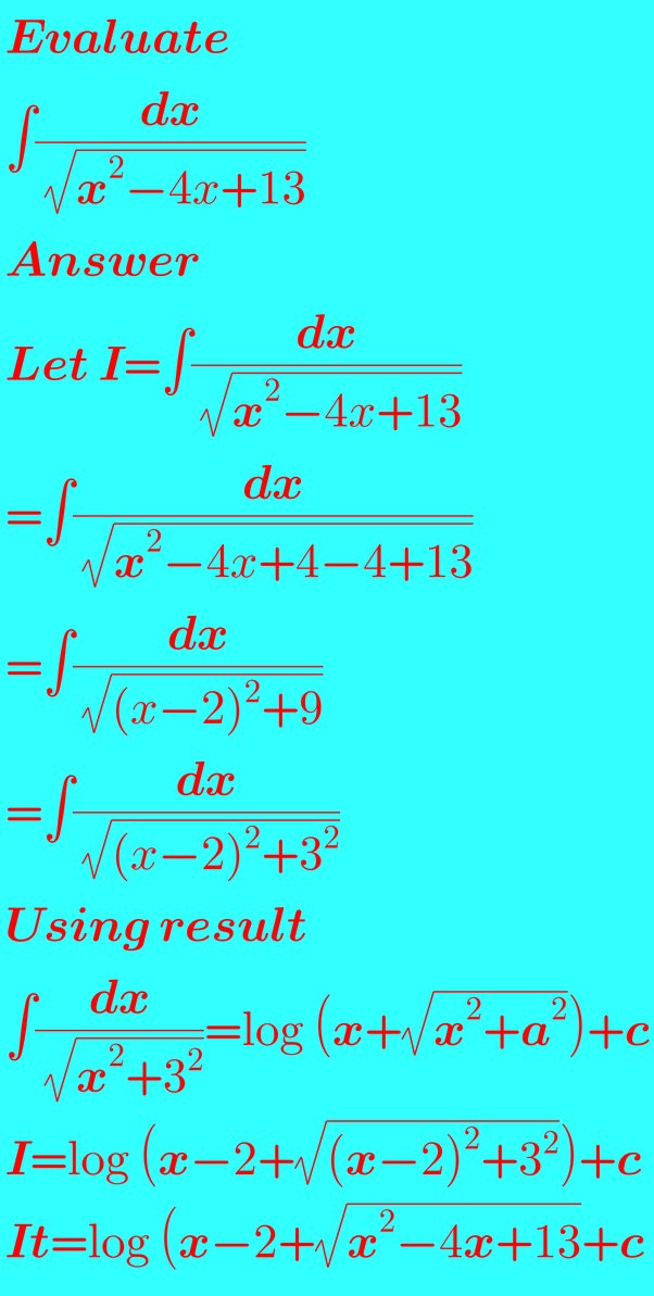 integral 1 sqrt x 2 a 2