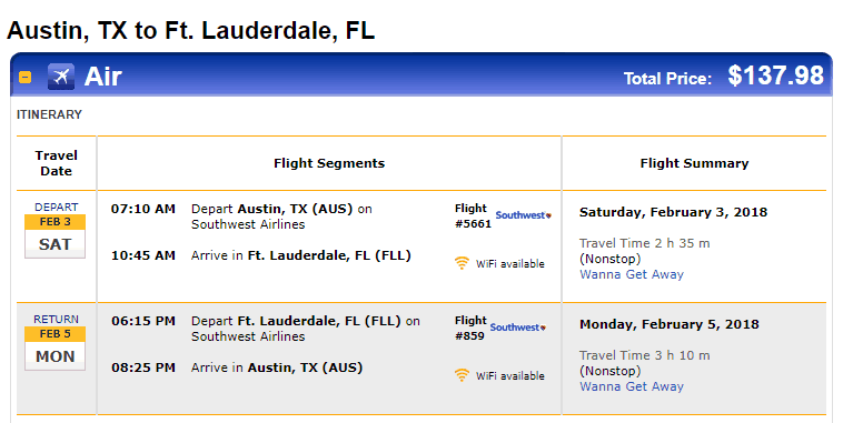 airfare to fort lauderdale fl