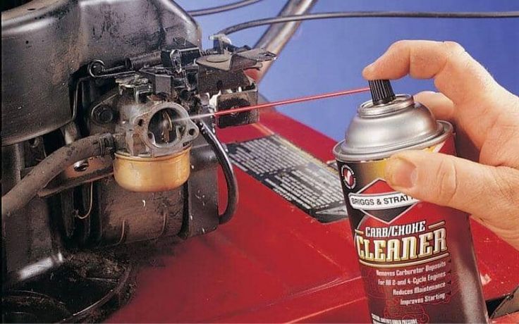 how to clean a lawn mower carburetor without removing it