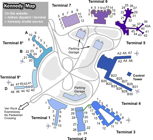 mapa jfk international airport