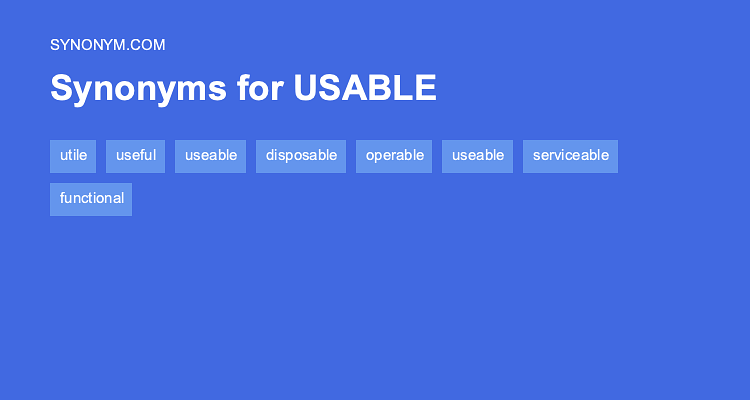 synonym of usable