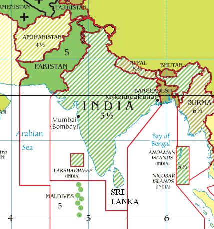 13.00 utc time in india